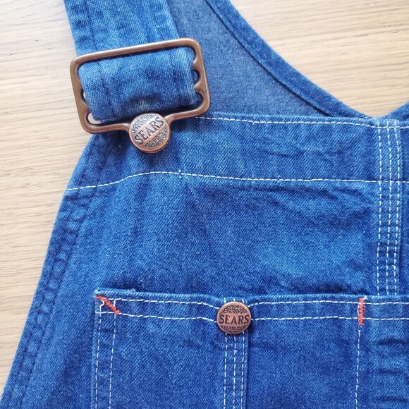 Vintage 70's Sears Blue Denim Overalls - Picture 4 of 7